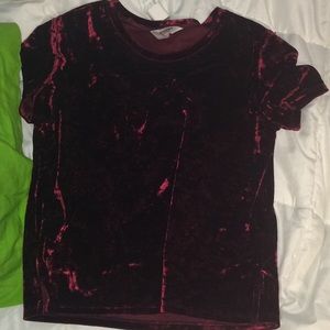 burgundy crop top